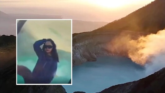 O turistă a căzut 76 de metri într-un vulcan activ din Indonezia, în timp ...