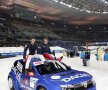 Alain Prost şi Evens Stievenart au format echipa Dacia pentru finala de pe Stade de France. 