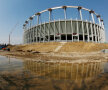 Exteriorul Stadionului National Arena. Dupa ridicarea acoperisului, se va incepe montarea nocturnei