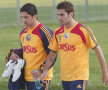 Răzvan Lucescu si Adrian Mutu la antrenamentul dinaintea dezastrului de la Belgrad, pe 7.10.2009
