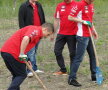 FOTO // Dinamoviştii se gîndesc la natură! Au plantat copaci la Bragadiru