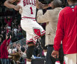 Conducătorul de joc al echipei Chicago Bulls, Derrick Rose