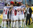 Jucătorii Oțelului se bucură pentru cîștigarea titlului