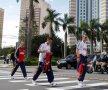 "Tricolorii" s-au plimbat în Sao Paulo păziţi de poliţie.