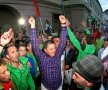 Aproape 400 de sibieni au sărbătorit în stradă promovarea Voinţei în Liga 1