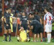 FOTO » Cristi Tănase s-a accidentat iar şi a ieşit după doar 10 minute!