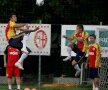 Antrenament efectuat la Rimini de cei 21 de fotbalişti români convocaţi de Victor Piţurcă la prima acţiune după ce a preluat pentru treia oară echipa naţională