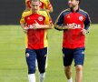 Antrenamentul României pe stadionul Josy Barthel s-a desfăşurat începînd cu ora 12:00 Au participat toţi jucătorii care au făcut deplasarea, inclusiv suspendatul Săpunaru, cel care va reveni în echipă contra Franţei