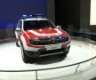 Imagini de la Salonul auto de la Frankfurt, acolo unde Dacia s-a prezentat cu un duster pregătit pentru intervenţiile pompierilor şi cu un Duster pregătit pentru curse