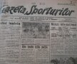 Primul număr al Gazetei Sporturilor: 14 septembrie 1924