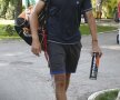 Victor Hănescu, instantaneu pe aleile din Complexul BNR, înainte de antrenament