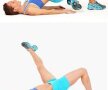 Stând pe omoplaţi, picior în diagonală sursa: fitnessmagazine.com