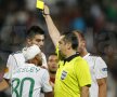 În meciul de la Cluj, arbitrul Augustus Constantin a arătat 12 cartonaşe galbene, 4 gazdelor şi 8 oapeţilor