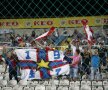 Suporterii Stelei fac spectacol în tribunele stadionului din Larnaca