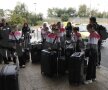 Imagini de la plecarea gimnaştilor