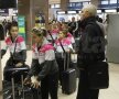 Imagini de la plecarea gimnaştilor