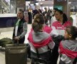 Imagini de la plecarea gimnaştilor