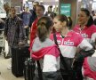 Imagini de la plecarea gimnaştilor