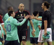 GALERIE FOTO Moment de pus în ramă! » Ibrahimovic l-a felicitat pe Messi după AC Milan - Barcelona 2-3