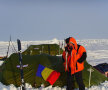 La Polul Nord, steagul României e
nelipsit din imaginile cu Galescu