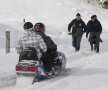 Steliştii fac slalom printre snowmobile la antrenamentele din Poiană