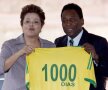 Pele și Dilma Rousseff, prima femeie președinte din Brazilia, la 1.000 de zile de Mondial