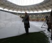Gigi Becali a inspectat gazonul de pe Arena Naţională