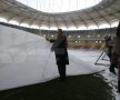 Gigi Becali a inspectat gazonul de pe Arena Naţională