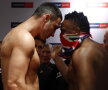 Extrovertitul boxer englez Dereck Chisora i-a dat o palmă zdravănă lui Vitali Klitschko, la cîntarul oficial foto: reuters