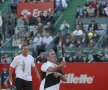 FOTO Stele pe zgură » Hagi şi Rotariu au îmblînzit mingile de tenis alături de Pavel şi Tecău