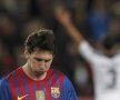 Chipul lui Messi arată limpede cît era de afectat de eliminarea Barcelonei (foto: Reuters)