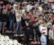 După ce s-au bătut între ei, în partida precedentă cu U Cluj, fanii "cîinilor" abia s-au mai strîns ieri 50 în galerie