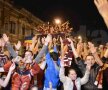 Fanii Clujeni au sărbătorit cucerirea campionatului pentru a treia oară în istorie