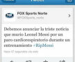 Mesajul care a creat isterie pe Twitter » Messi, declarat mort! :S