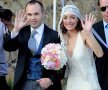 Andres şi Ana Ortiz, căsătoriţi pe 10 iulie, după succesul Furiei Roja la CE 2012; cei doi au împreună o fetiţă de un an, Valeria