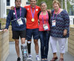 Florin Cojoc, împreună cu Carol Novak, Naomi Ciorap şi Sally Wood, preşedinta Comitetului Paralimpic Român