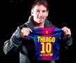 Messi şi tricoul noului jucător al Barcei: Thiago, golgeterul de două zile // Foto: Mundo Deportivo