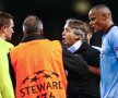 VIDEO Mancini a sărit la gîtul arbitrilor danezi, care au scos-o pe City din Ligă: ”Sînteţi ridicoli!” :X