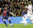 David Villa (stînga) marchează golul care decide confruntarea cu Milan: Barca avea 3-0 // Foto:  Reuters