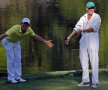 Rory McIlroy și Caroline Wozniacki s-au distrat pe terenul de golf de la Augusta // Foto: Reuters