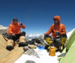 Marius Gane (stînga) şi Aurel Sălăşan în Tabăra 6, la 7.600 m