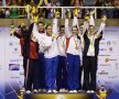 Aglomeraţie mare pe podium! » România şi alte 3 ţări au luat aurul la gimnastică aerobică, proba de perechi mixt, la Jocurile Mondiale ale Sporturilor Neolimpice
