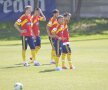 În finalul ședinței de pregătire de ieri, "tricolorii" au exersat șuturile la poartă