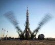 Racheta Soyuz TMA-11M, care are inscripționat logoul Jocurilor Olimpice, foto: AP