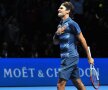 Roger Federer sărbătorind cu mîna pe inimă victoria de ieri // Foto: Reuters