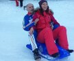 Samara s-a relaxat la munte. S-a dat cu sania împreună cu Viorel Filimon, antrenorul său de la lot 