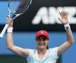 Monica Niculescu, după ce a învins-o pe Sabine Lisicki, foto: reuters