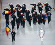 Eva Tofalvi a fost
purtătoare de
drapel. În spatele
ei au veniți și
ceilalți olimpici
români Foto: GettyImages