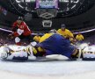 Sidney Crosby a reușit să strecoare pucul pe lîngă Lundqvist în repriza a doua // Foto: Reuters