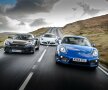 Cele trei mașini testate: Lotus Exige S, Alfa Romeo 4C și Porsche Cayman S PDK